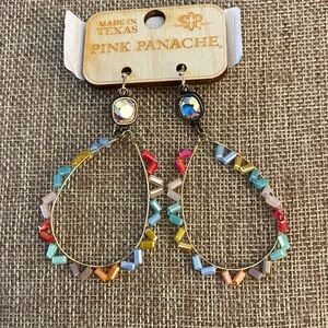 Panache Multicolor Beaded Teardrop Earrings